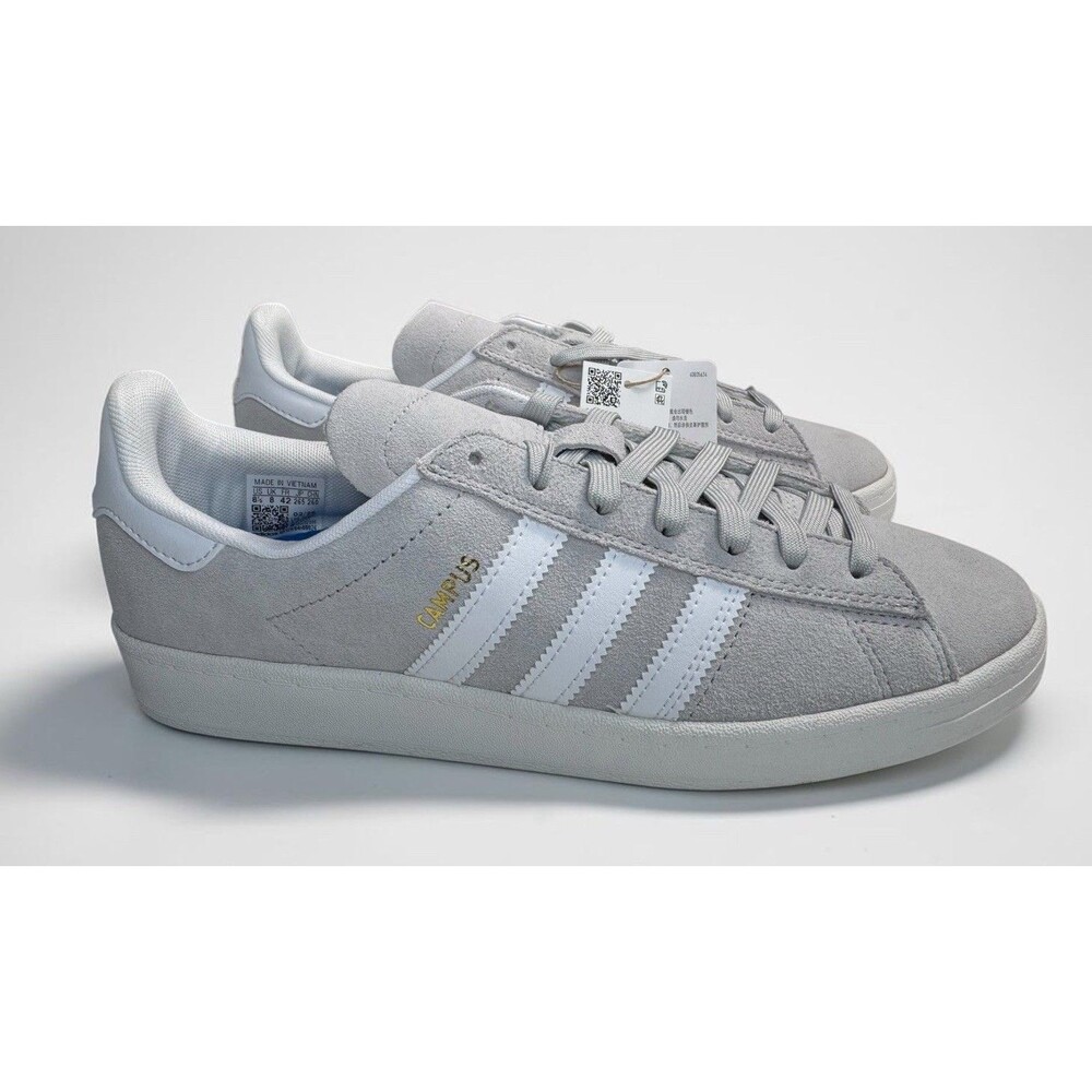 adidas Campus Adv Skate Size 8.5 Mens Grey Sneakers Athletic Shoes JP8541 Suede